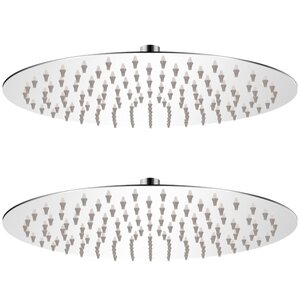 vidaXL Pomme de douche plongeante 2 Pièces Acier inoxydable Ø 30 cm
