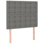 vidaXL Sommier à lattes de lit et matelas et LED Gris foncé 100x200 cm