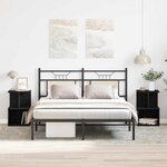 vidaXL Cabinet de chevet 2 Pièces Chêne noir 35 x 35 x 55 cm