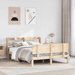 vidaXL Cadre de lit avec tête de lit sans matelas 120x190 cm