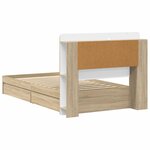 vidaXL Cadre de lit avec rangement Chêne Sonoma 100 x 200 cm