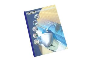 chemises reliées thermiques Prestige, A4, 1,5mm, bleu pqt 100 FELLOWES