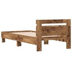 vidaXL Cadre de lit Bois ancien Bois d'ingénierie