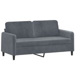 vidaXL Ensemble de canapés 3 Pièces avec coussins gris foncé velours