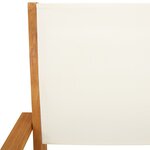vidaXL Ensemble de bistro 3 Pièces blanc crème tissu et bois massif