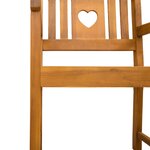 vidaXL Chaises de jardin 2 Pièces Naturel Bois d'Acacia Massif