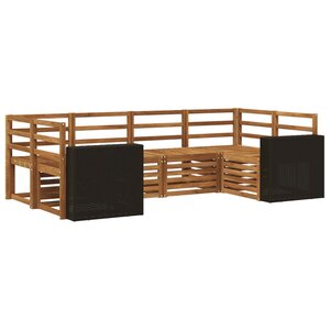 vidaXL Ensemble de canapés d'extérieur 6 pc Naturel