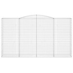 vidaXL Panier de gabions arqué 400x50x220/240 cm Fer galvanisé