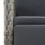 vidaXL Ensemble à manger de jardin 5 Pièces coussins gris résine tressée