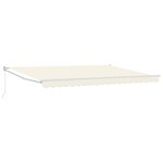 vidaXL Auvent rétractable Crème 4 x 2 m 100  Polyester et Aluminium