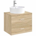 vidaXL Lavabo de salle de bains Chrome 40 5 x 40 5 x 15 cm métal