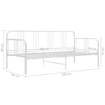 vidaXL Cadre de canapé-lit sans matelas blanc métal 90x200 cm