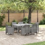 vidaXL Table de jardin Gris clair 150x100x73 cm Rattan synthétique