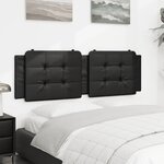 vidaXL Coussin de tête de lit Zadar noir 160 cm similicuir