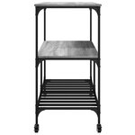 vidaXL Chariot de cuisine sonoma gris 100x50x95 cm bois d'ingénierie