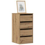 vidaXL Commode d'angle chêne artisanal 40x41x76 cm bois d'ingénierie