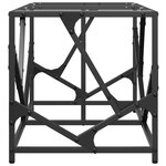vidaXL Table basse avec dessus en verre transparent 78 5x40x41cm acier