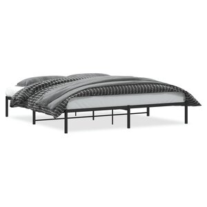 vidaXL Cadre de lit métal sans matelas noir 193x203 cm