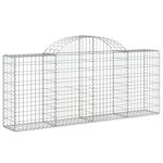 vidaXL Paniers à gabions arqués 10 Pièces 200x30x80/100 cm Fer galvanisé