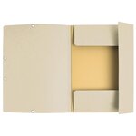 Chemise 3 rabats à élastiques carte lustrée 400g/m2 - A4 - Ivoire EXACOMPTA