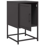 vidaXL Tables de chevet 2 Pièces noir 36x39x60 5 cm acier