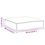 vidaXL Coussin de palette pour siège taupe 60x60x12 cm en tissu Oxford
