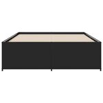 vidaXL Cadre de lit sans matelas noir 135x190 cm