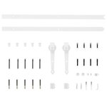 vidaXL Kit de quincaillerie de porte coulissante 200 cm Acier Blanc