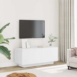 vidaXL Meuble TV Blanc 100x35x40 cm Aggloméré