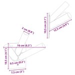 vidaXL Support de mât de drapeau Noir 10.5 x 7.5 cm Acier