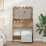 vidaXL Coiffeuse chêne artisanal 79 x 41 x 135 cm Bois d'ingénierie