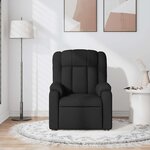 vidaXL Fauteuil de massage inclinable Noir Tissu