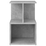 vidaXL Tables de chevet 2 Pièces gris béton 35x35x55 cm bois d'ingénierie