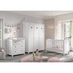 Amori Lit Bébé 60x120cm Commode Plan à Langer Armoire 3p