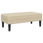 Banc vidaXL Crème 113x57x39 cm en tissu