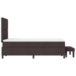 vidaXL Lit à ressorts avec matelas Marron foncé 120 x 190 cm tissu
