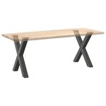 vidaXL Pieds de table à manger en forme de X 2 pièces anthracite 80 x (72-73) cm acier