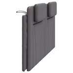 vidaXL Coussin de tête de lit Viana gris 180 cm similicuir