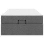 vidaXL Cadre de lit avec matelas avec matelas 2 Pièces Gris Foncé tissu