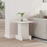 vidaXL Table d'appoint Blanc 35 5 x 35 x 40 cm Bois d'ingénierie
