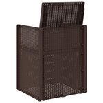 vidaXL Chaises de jardin salle à manger 2 Pièces Marron et crème PP