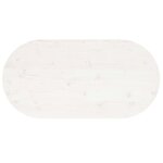 vidaXL Dessus de table blanc 100x50x2 5 cm bois de pin massif ovale