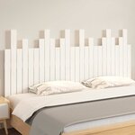 vidaXL Tête de lit murale Blanc 166x3x80 cm Bois massif de pin