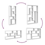 vidaXL Étagère murale blanc 96x12x64 cm bois d’ingénierie