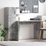 vidaXL Bureau avec rangement 2 Pièces Gris béton 102 x 50 x 124 cm