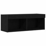 vidaXL Meuble TV 2 Pièces Chêne noir 80 x 30 x 30 cm Bois d'ingénierie