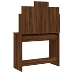 vidaXL Coiffeuse avec miroir chêne marron 96x39x142 cm