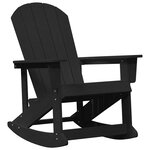 vidaXL Chaise berçante Adirondack noire 73 5x92x90 cm HDPE