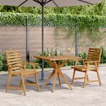 vidaXL Ensemble à manger de jardin 3 Pièces Bois d'acacia solide
