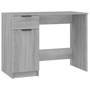 Bureau table poste de travail meuble d'ordinateur informatique étude sonoma 100 x 50 x 75 cm bois d'ingénierie gris 02_0023937